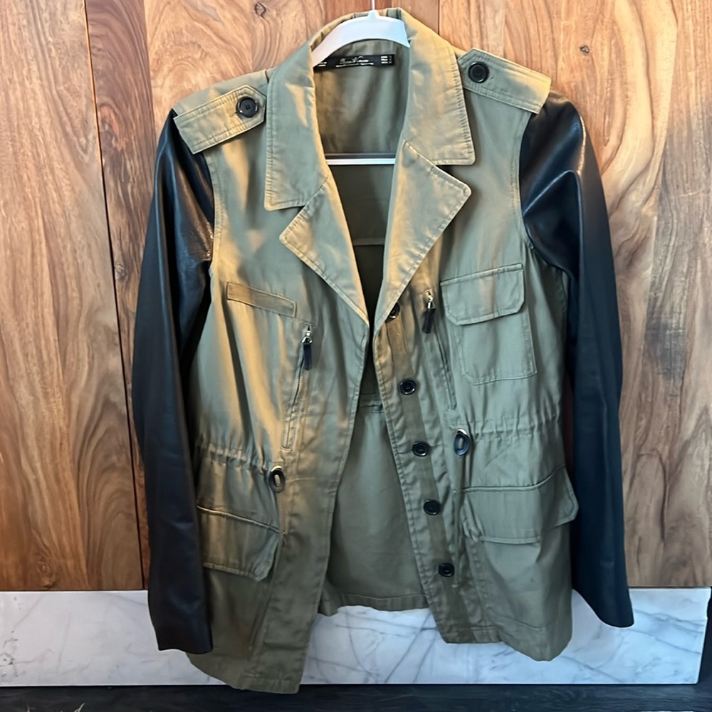 Zara Leather Combo Jacket